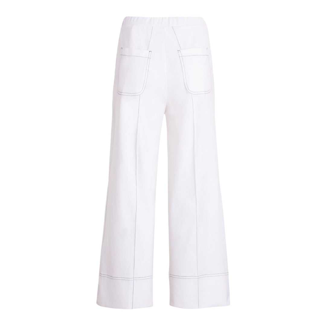 Vilagallo Beti Contrast Stitch Trouser White