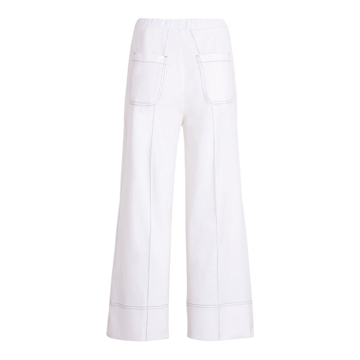 Vilagallo Beti Contrast Stitch Trouser White
