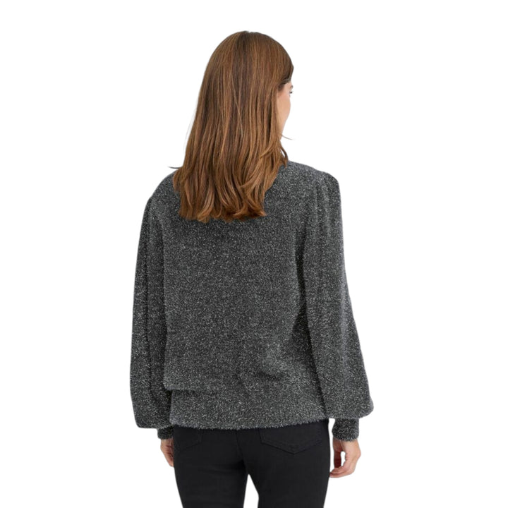 Pulz Jeans Blair Pullover Dark Grey Silver Lurex