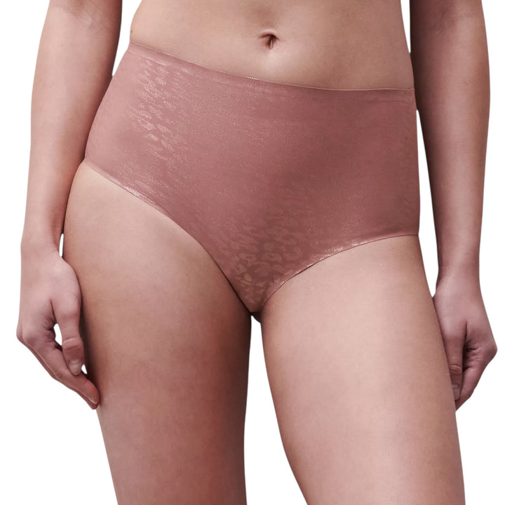 Chantelle SoftStretch High Waisted Brief Pink Leo Shimmer