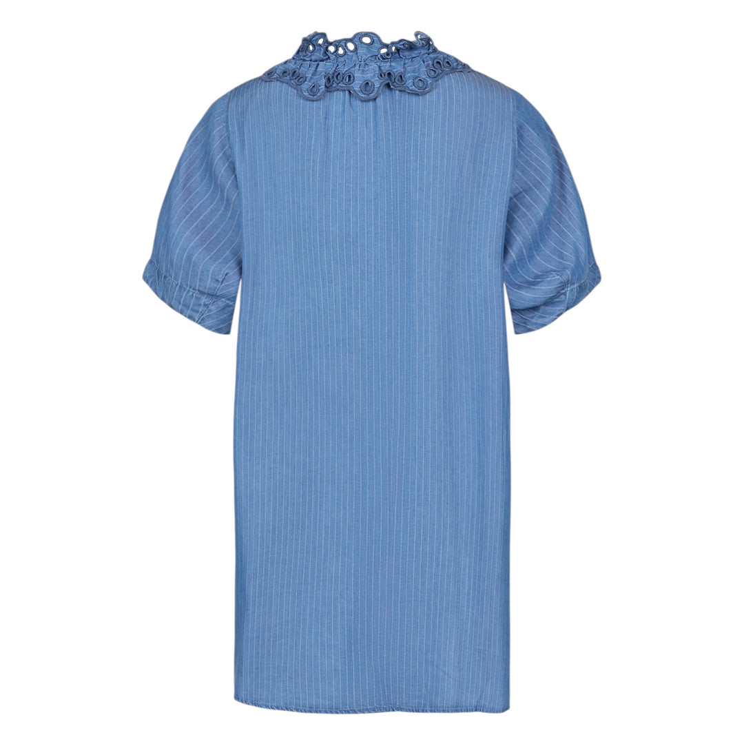 Noen Dipped Hem Tunic Striped Blue