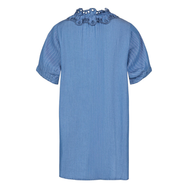 Noen Dipped Hem Tunic Striped Blue