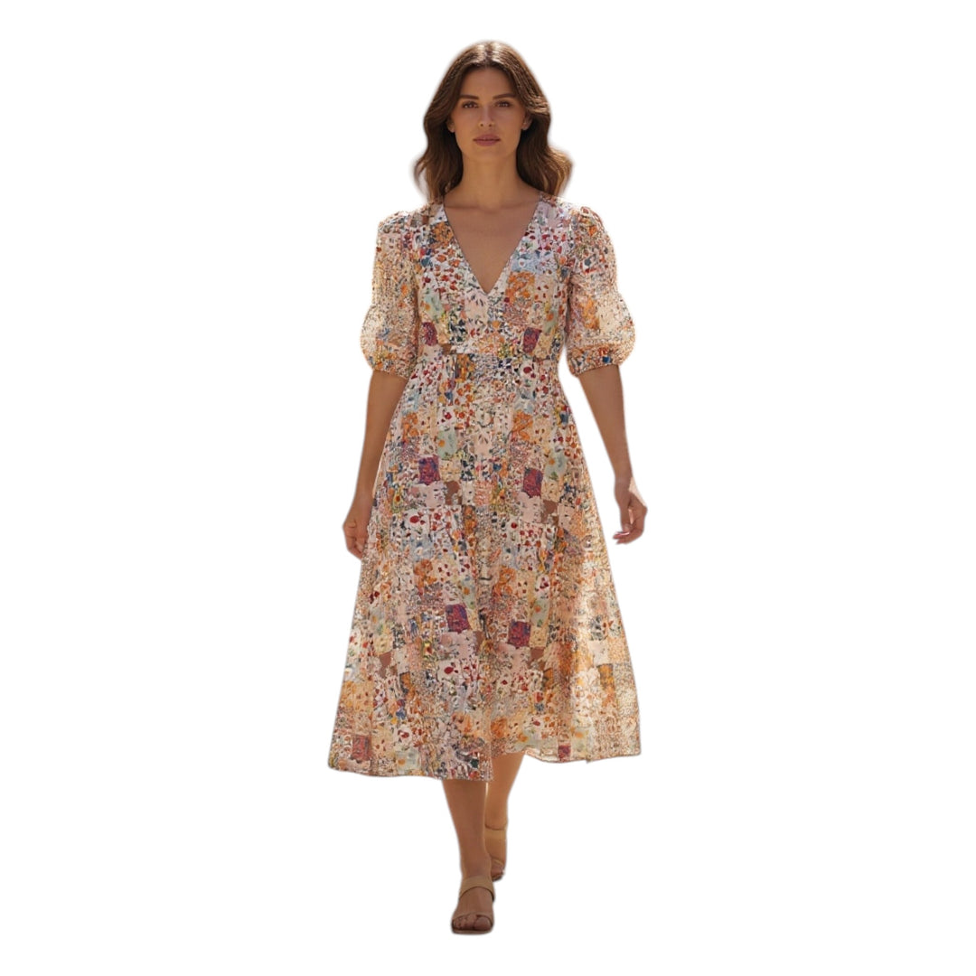 Foil Em-Press You Dress Summer Patchwork
