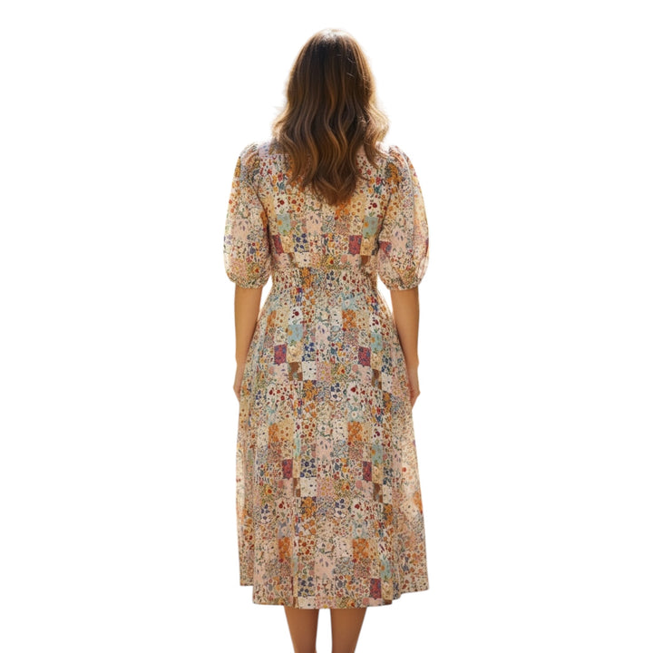 Foil Em-Press You Dress Summer Patchwork