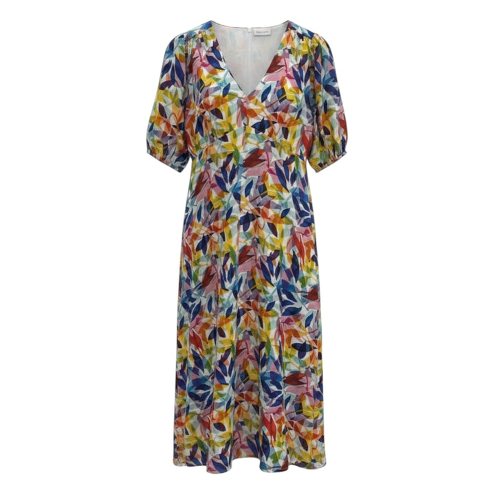 Foil Empire-Ly Yours Dress Printed Leaf