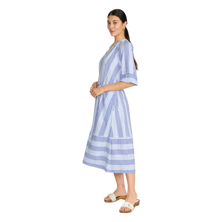 Foil Set The Tone Dress Denim Stripe