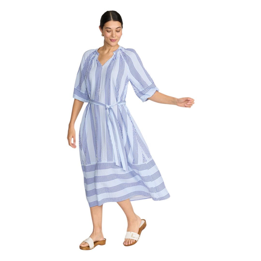 Foil Set The Tone Dress Denim Stripe
