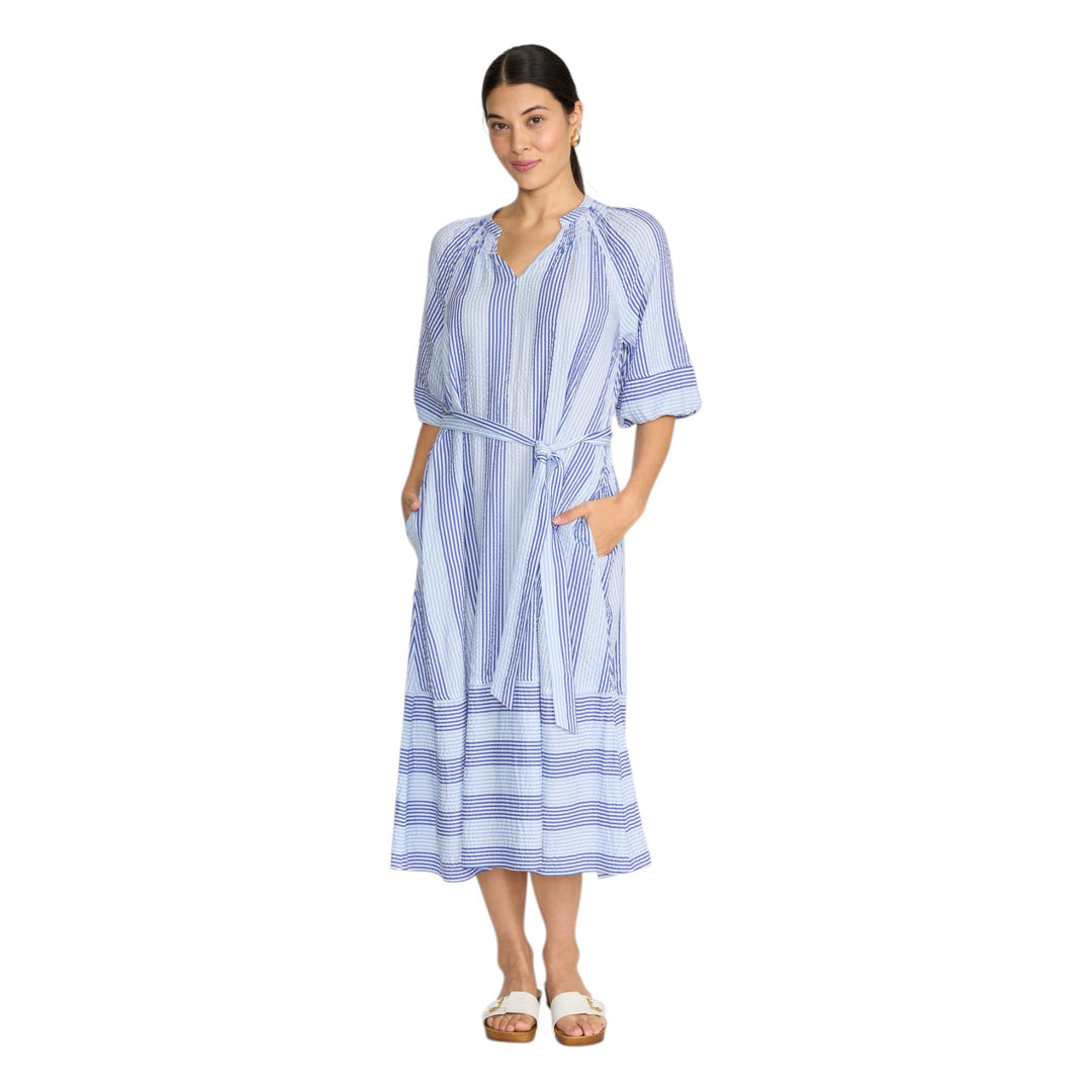 Foil Set The Tone Dress Denim Stripe