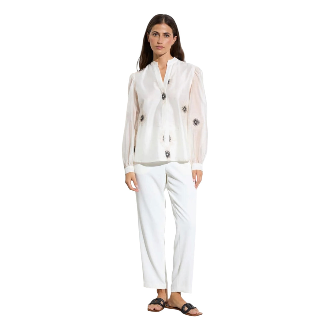 Bariloche Azogue Flower Blouse Off-White