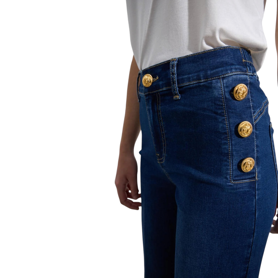 Bariloche Brujula Front Button Jeans Blue