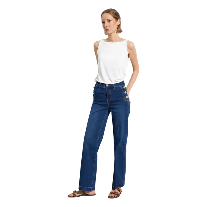 Bariloche Brujula Front Button Jeans Blue