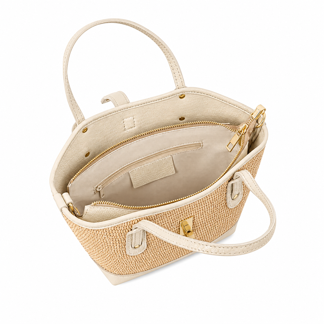 Raffia Tote Bag Cream