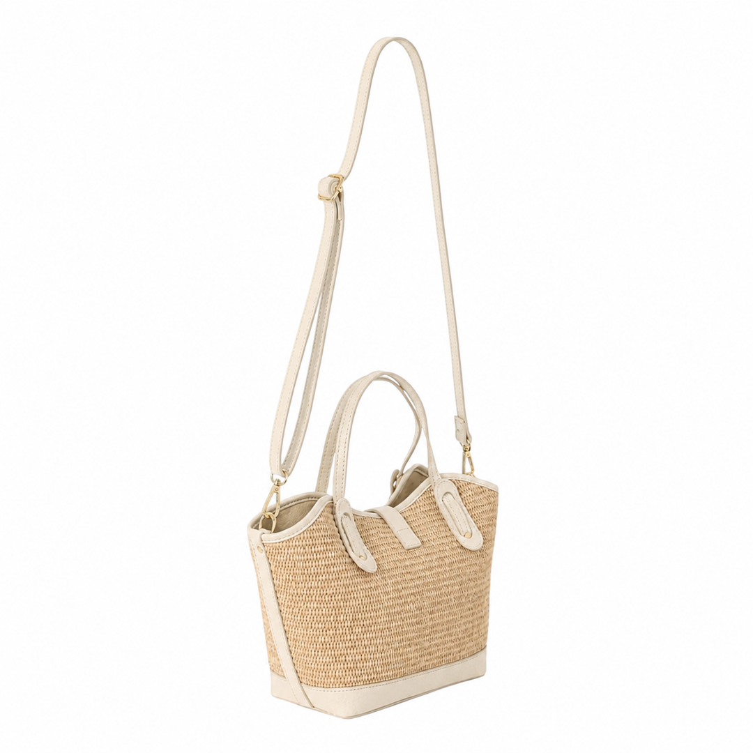 Raffia Tote Bag Cream