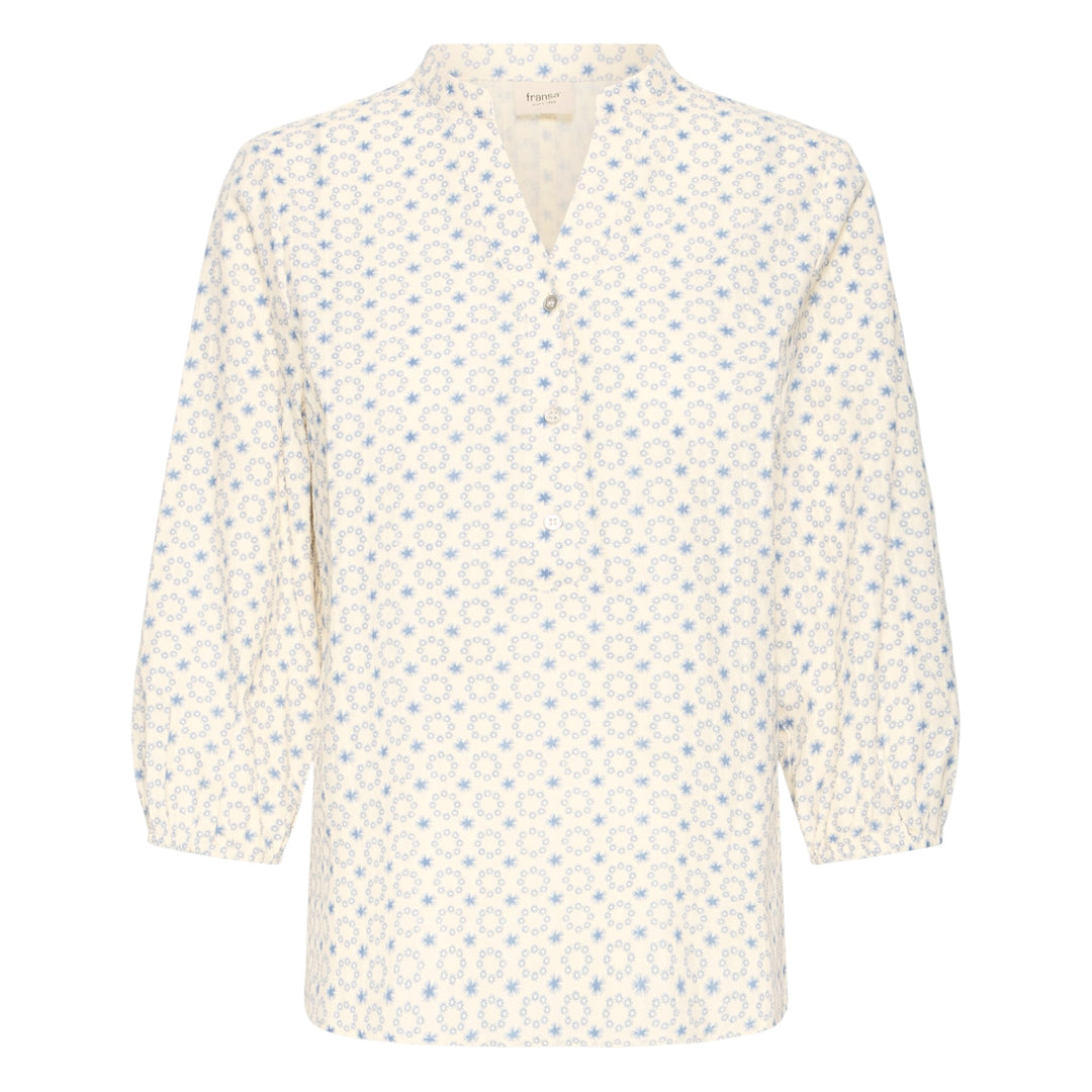 Fransa Anel Blouse Whisper White & Cashmere