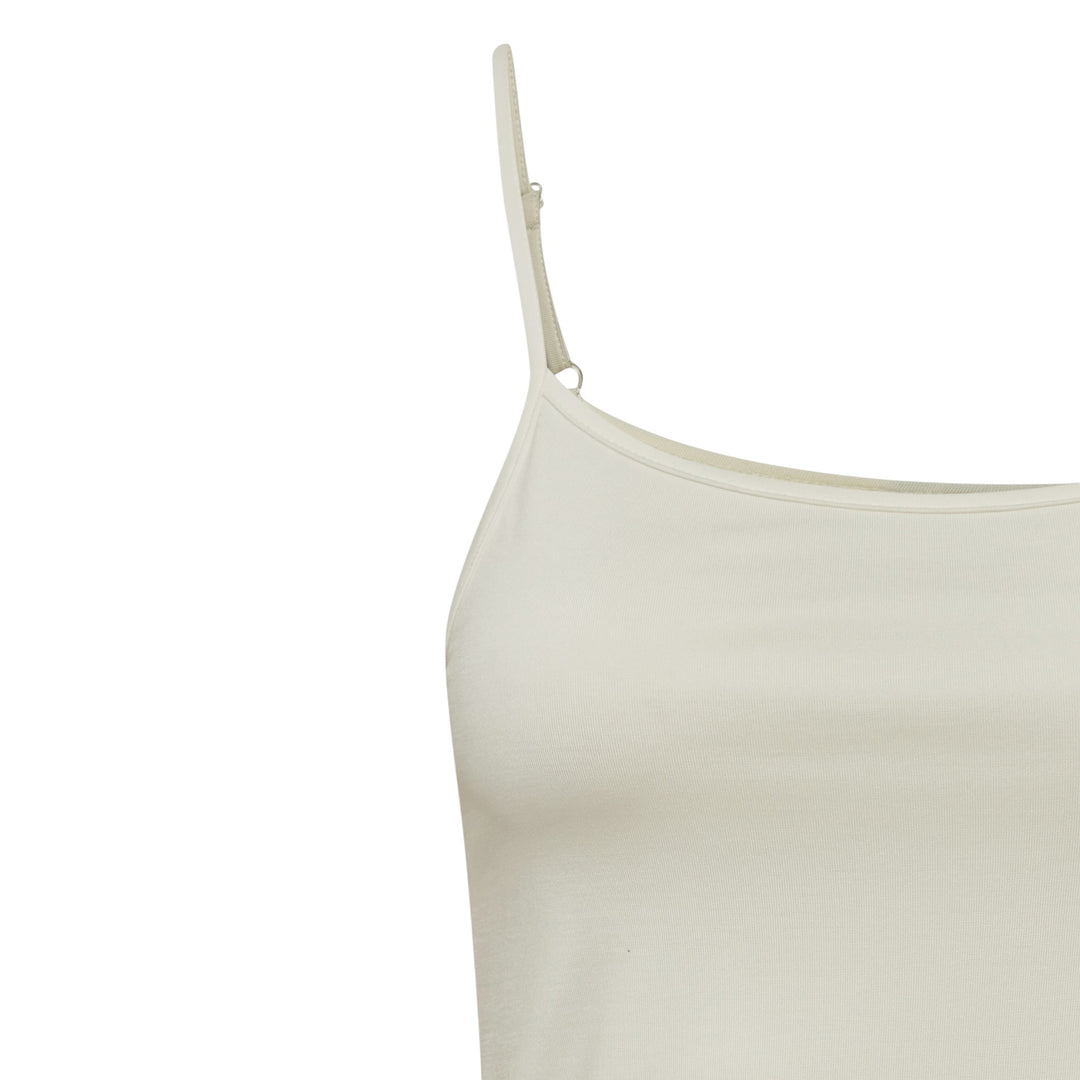 Fransa Krask Vest Top Antique White