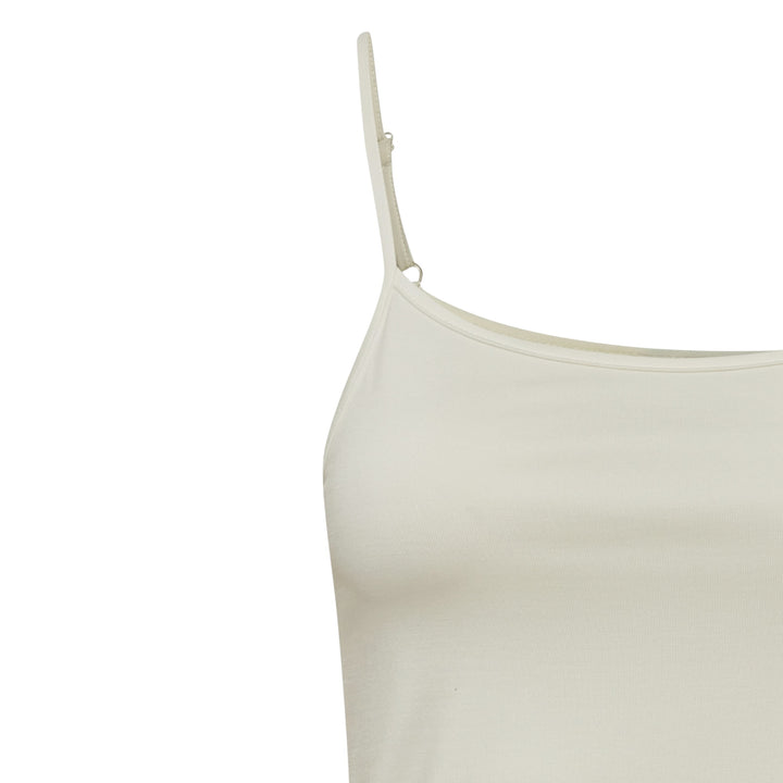 Fransa Krask Vest Top Antique White