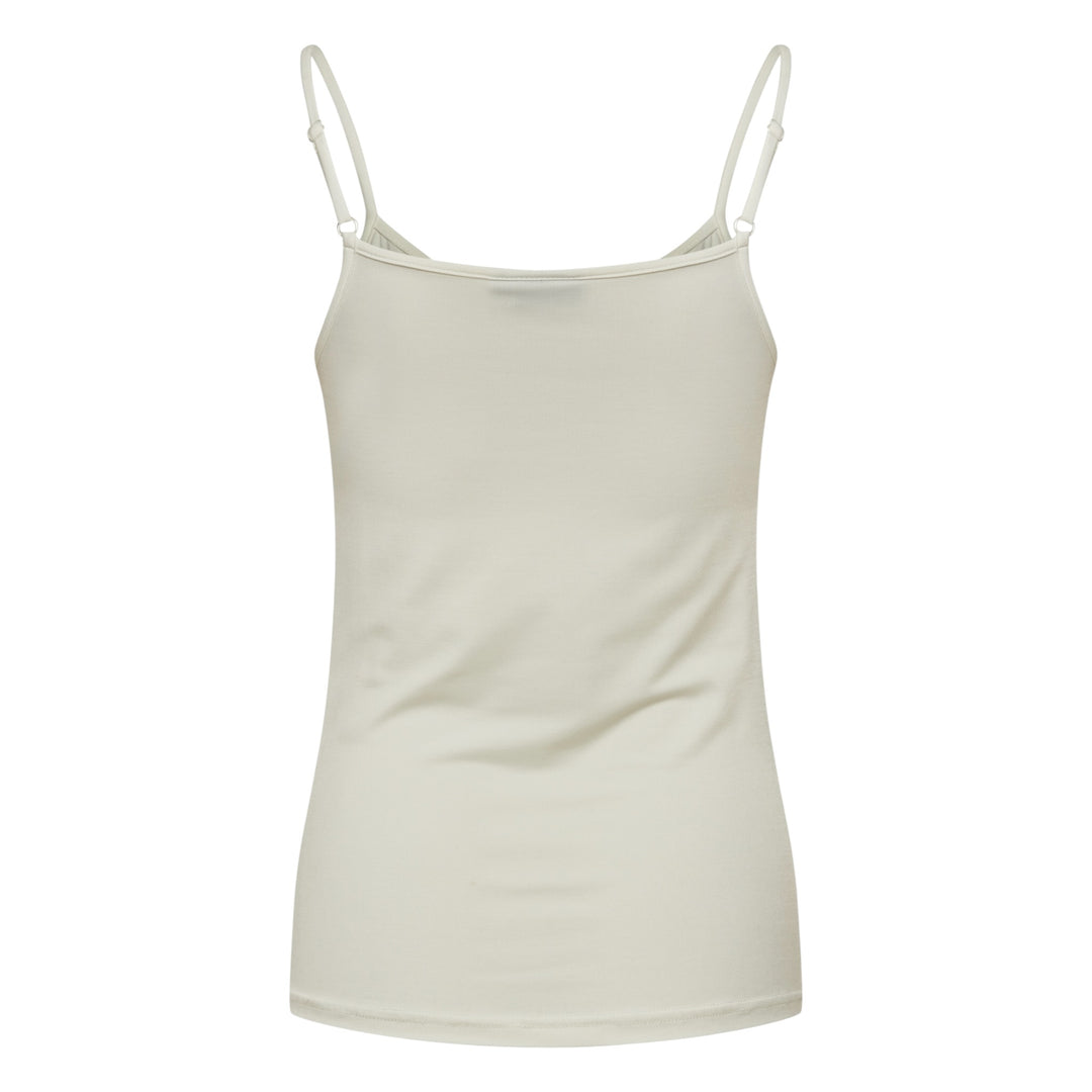 Fransa Krask Vest Top Antique White