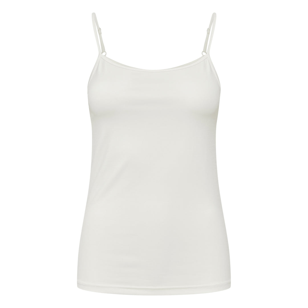 Fransa Krask Vest Top Antique White