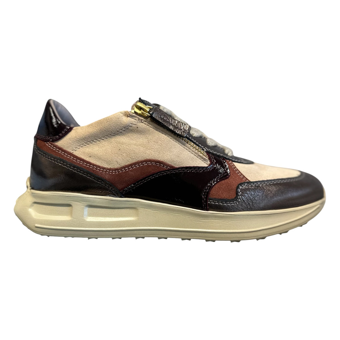 DL Sport Leather Sneaker with Zip Bronze