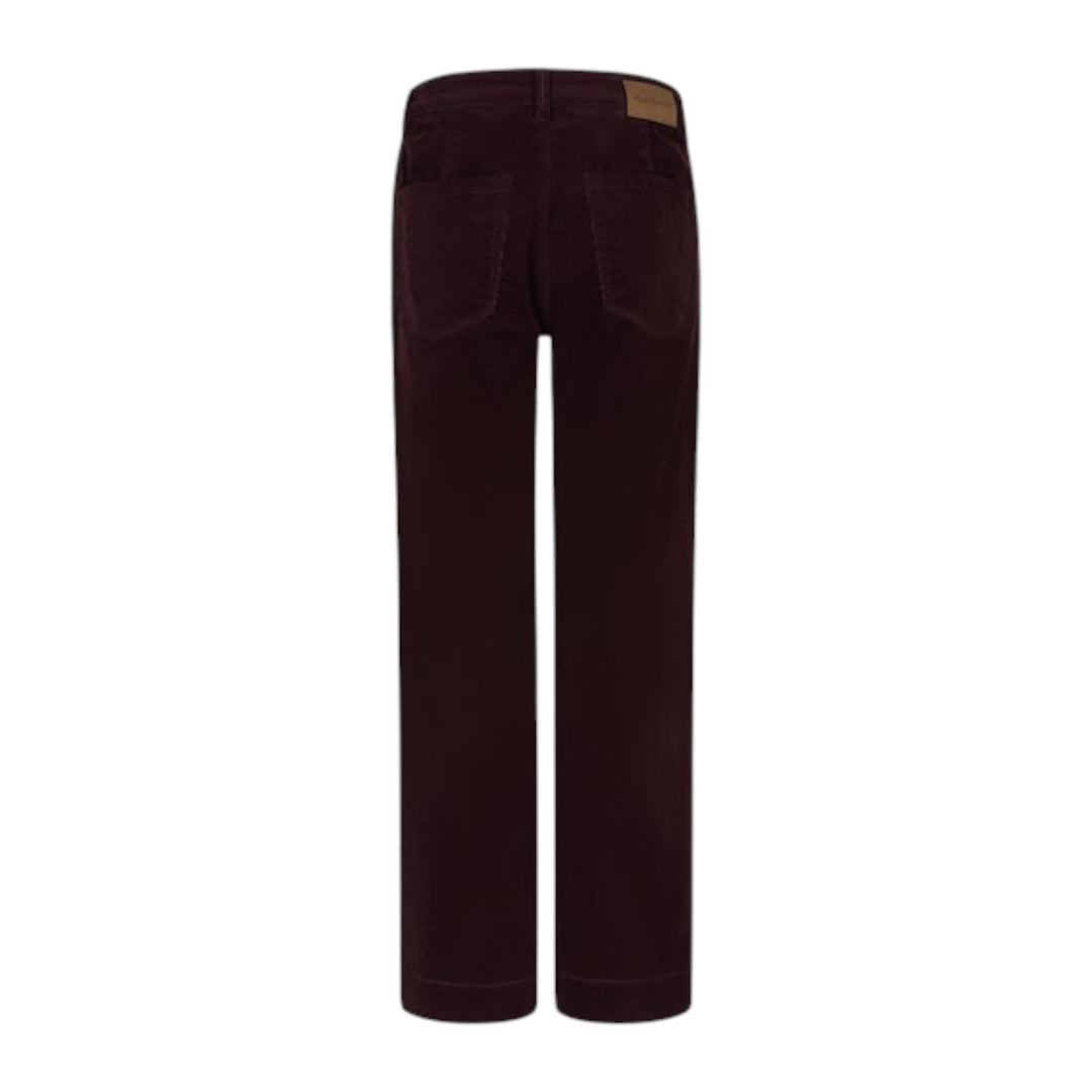 Red Button Conny Fine Cord Trousers Burgundy