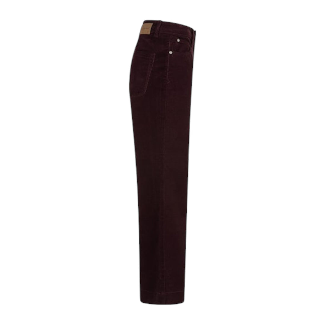 Red Button Conny Fine Cord Trousers Burgundy