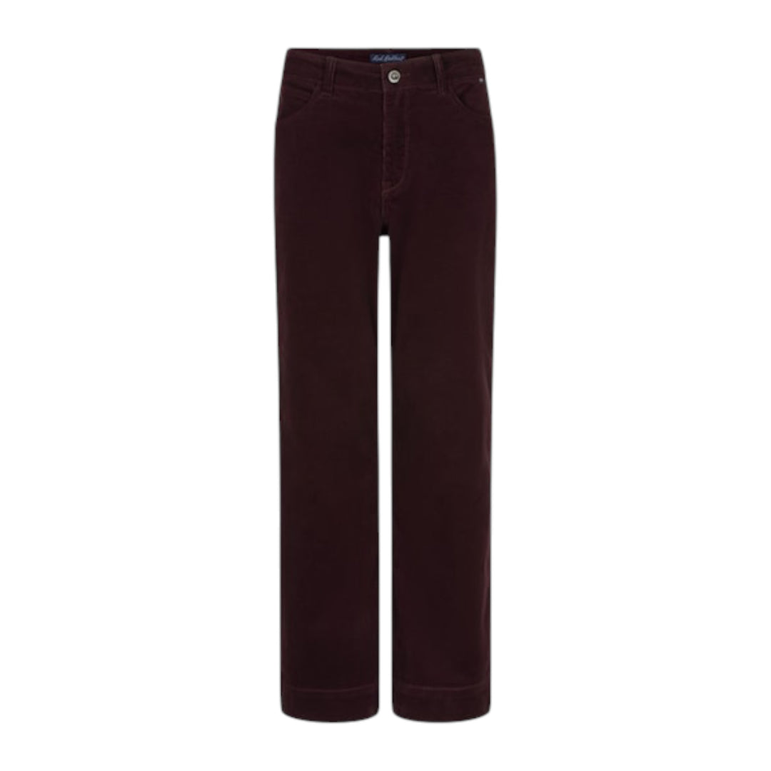 Red Button Conny Fine Cord Trousers Burgundy