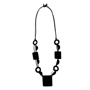 Dante Long Double Sided Black Necklace