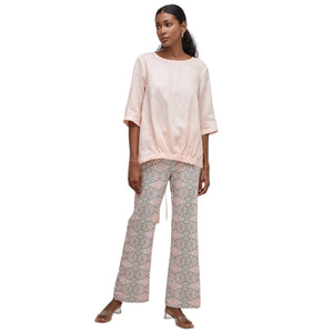 UCHUU Flared Light Pink Patterned Trousers