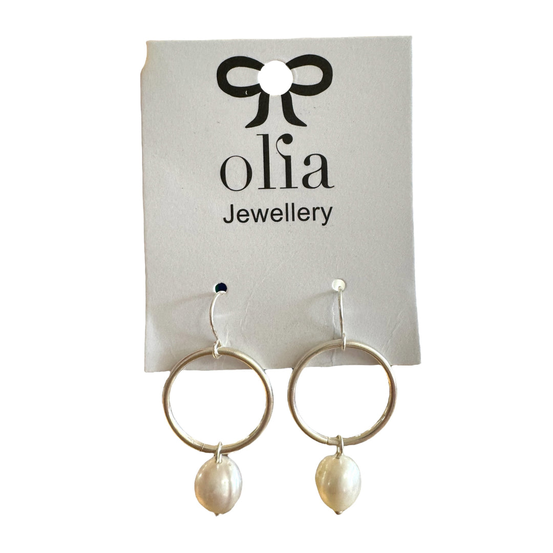 Olia Jewellery Anouk Earring with Pearl Silver