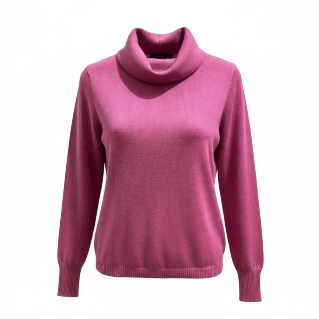 Kris Fashion High Neck Sweater Raspberry