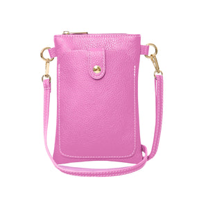 Italian-Leather-Crossbody-Phone-Pouch-Barbie-Pink