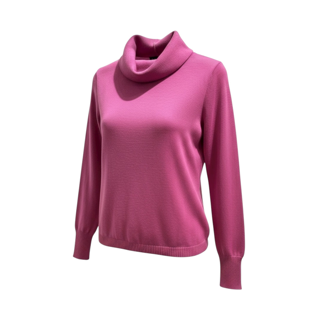 Kris Fashion High Neck Sweater Raspberry