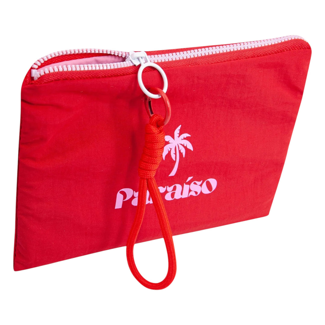 MSH Palm Tree Paraiso Makeup Bag Red