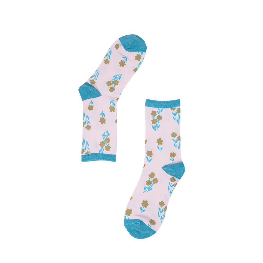 MSH Ditsy Floral Print Bamboo Socks Pink