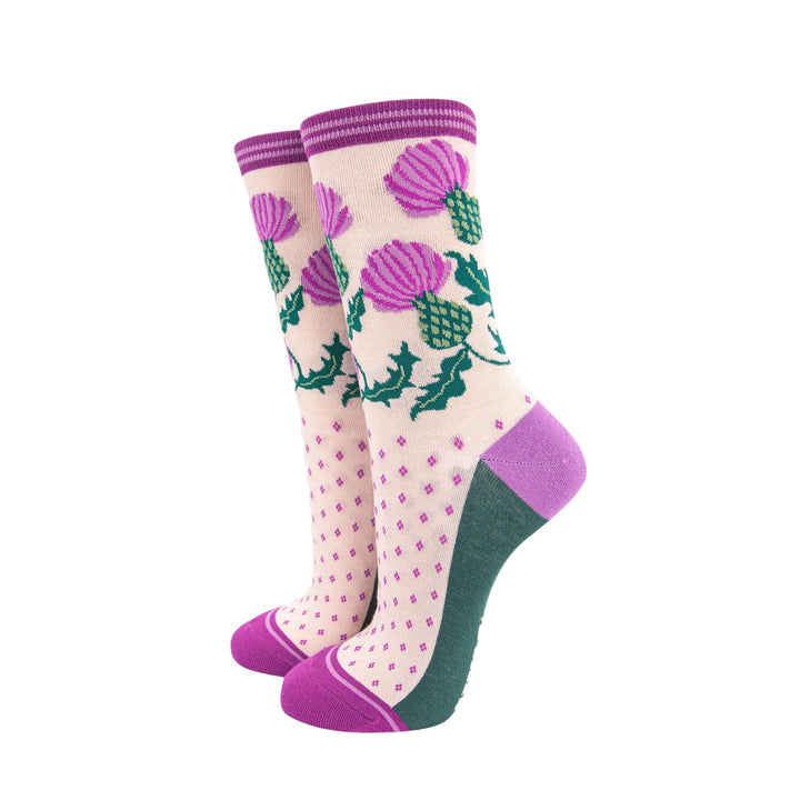 MSH Thistle Print Bamboo Socks