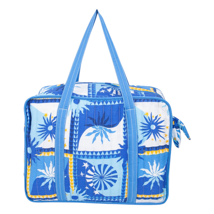 MSH Tropical Sun Double Handle Tote Bag Blue