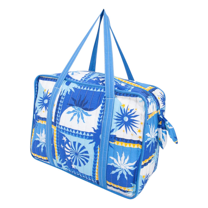 MSH Tropical Sun Double Handle Tote Bag Blue