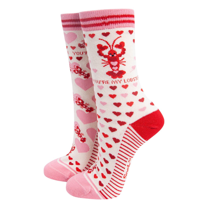 MSH Cotton You're My Lobster Odd Socks Pink