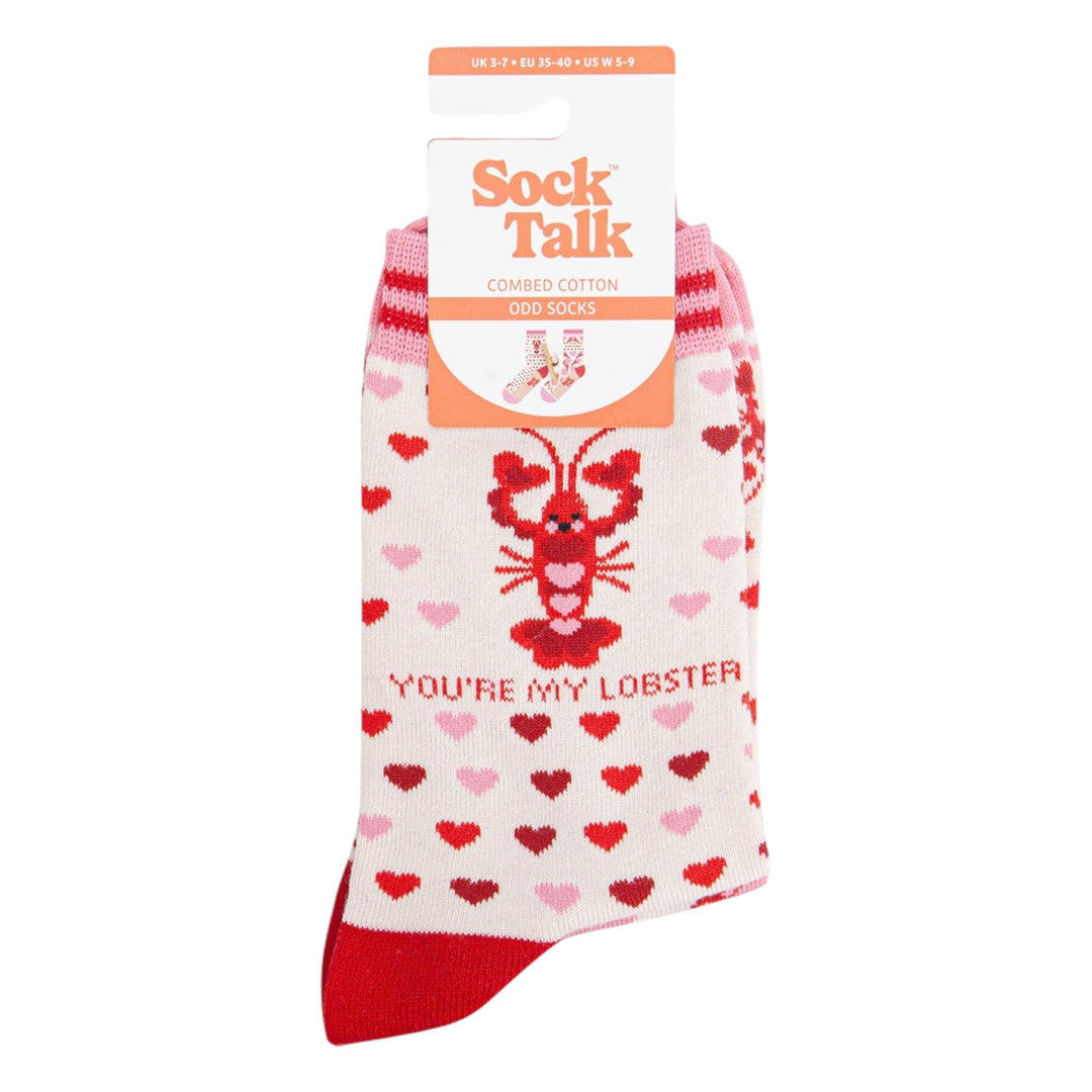 MSH Cotton You're My Lobster Odd Socks Pink