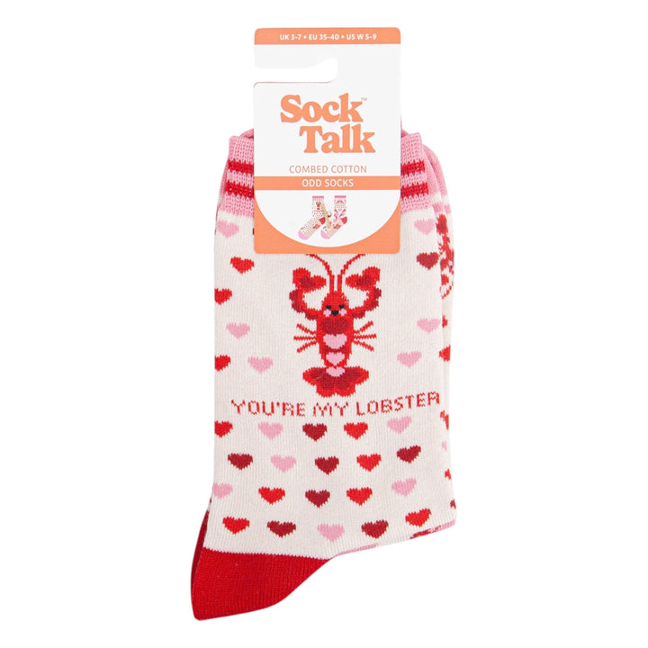 MSH Cotton You're My Lobster Odd Socks Pink