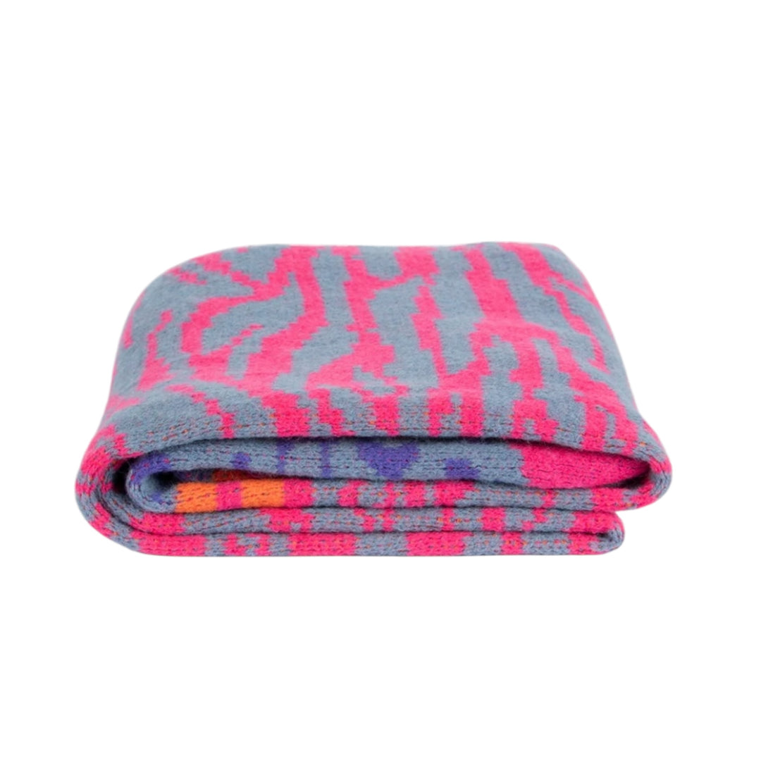 MSH Mara Heavy Weight Scarf Blue and Fuchsia