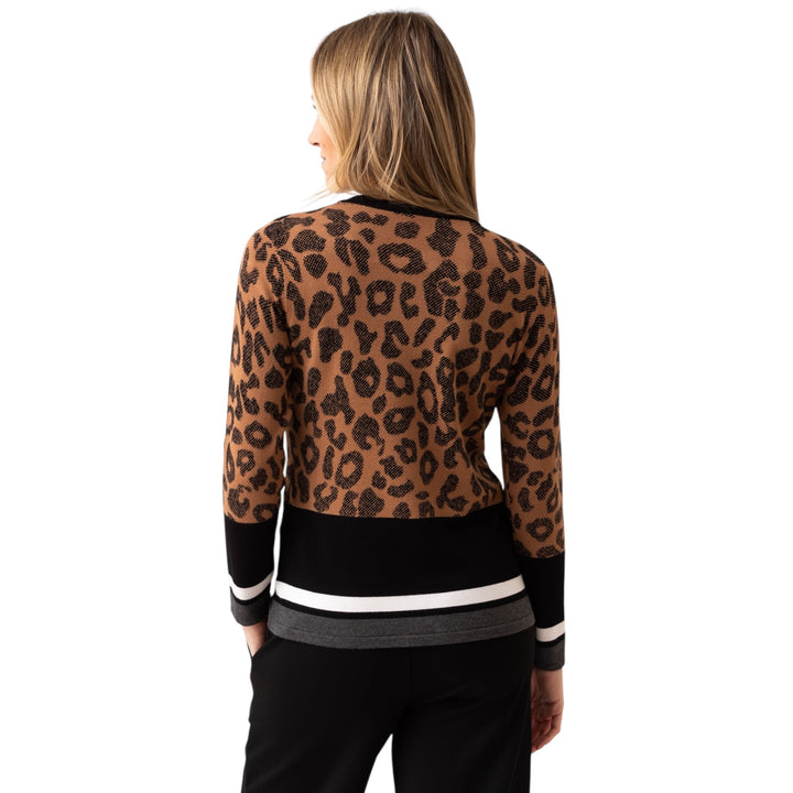 Marble Animal Print Sweater Tobacco