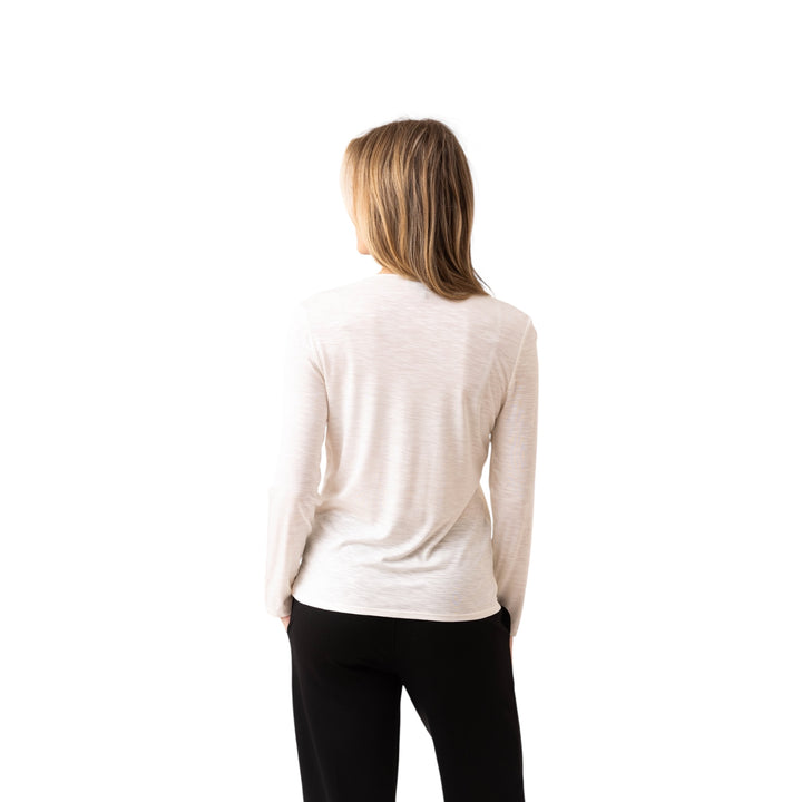 Marble V Neck Top Ivory