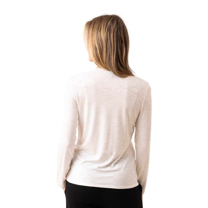 Marble V Neck Top Ivory