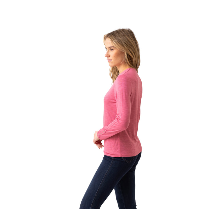 Marble V Neck Top Pink