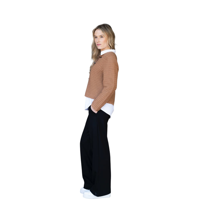Marble Chunky Knit Cardigan Tobacco