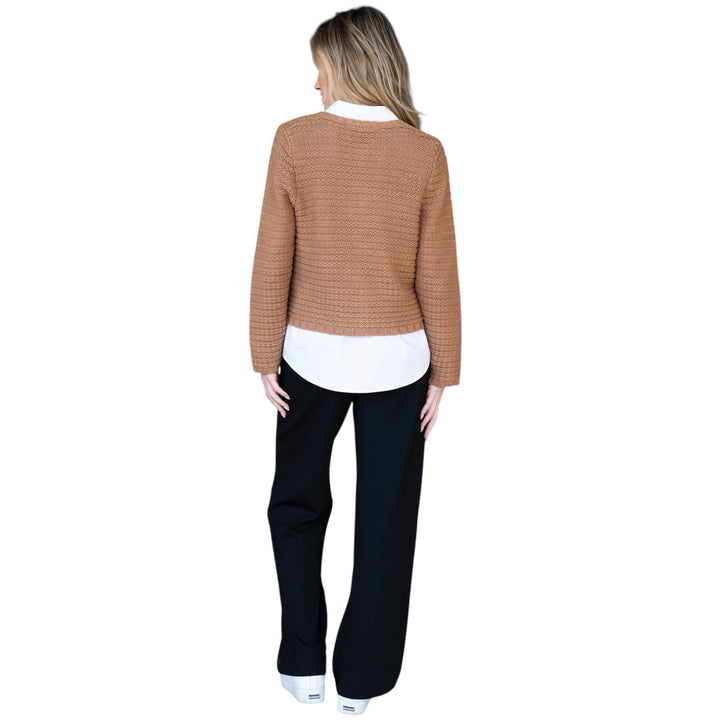 Marble Chunky Knit Cardigan Tobacco