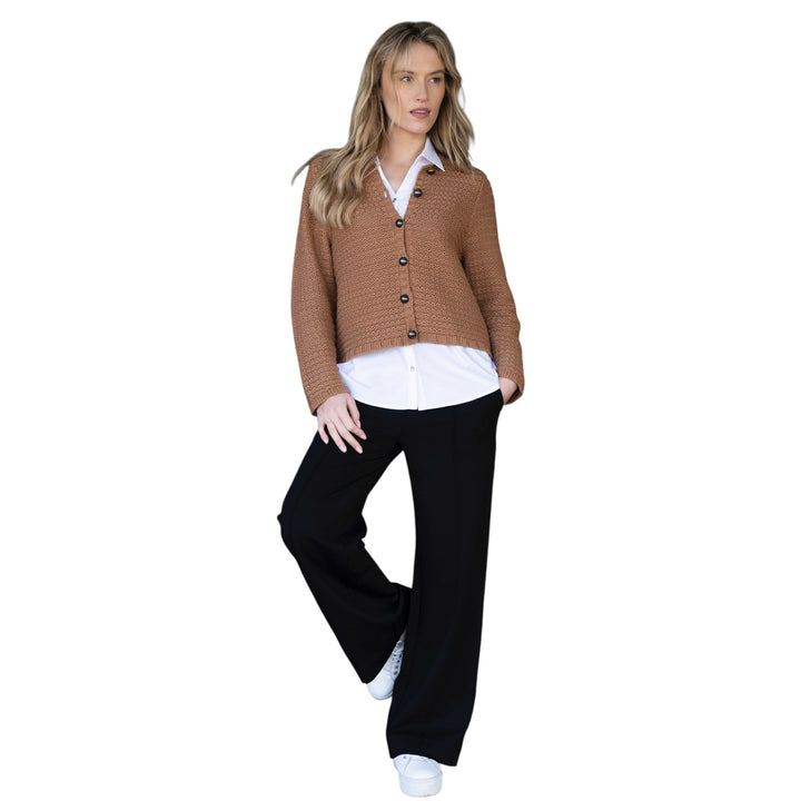 Marble Chunky Knit Cardigan Tobacco