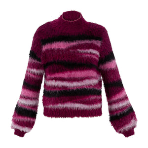 Marble-Fleece-Striped-Sweater-Berry-7133-205
