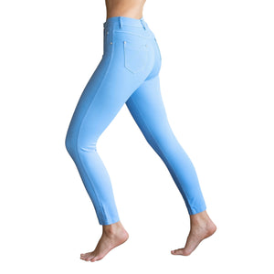 Marble High Waisted 7/8th Jeans Powder Blue